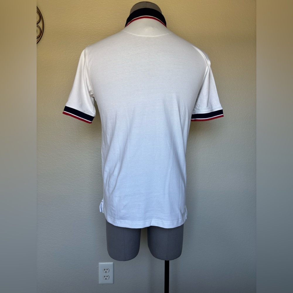 Jos. A. Bank White Polo with Blue and Red Trim - Picture 5 of 7